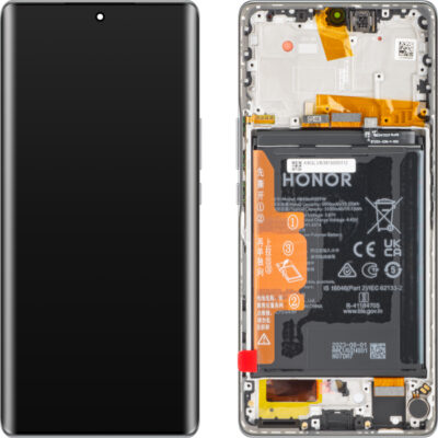 Display cu Touchscreen Honor Magic5 Lite / X9a, cu Rama si Acumulator, Argintiu (Titanium Silver), Service Pack 0235AEMY