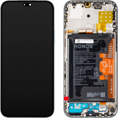 Display cu Touchscreen Honor 200 Lite / X8b, cu Rama si Acumulator, Argintiu (Titanium Silver), Service Pack 0235AHGE