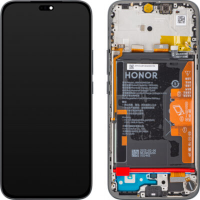 Display cu Touchscreen Honor 400 Lite, cu Rama si Acumulator, Negru (Velvet Black), Service Pack 0235ANSY