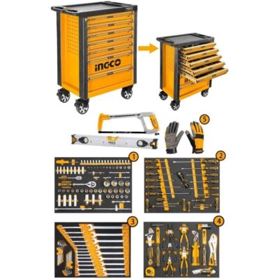 Dulap de Scule Industrial 7 Sertare 162piese INGCO HTCS271621
