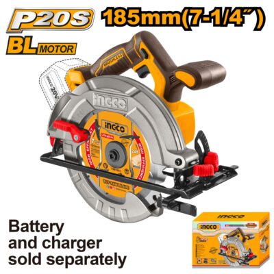 Fierastrau Circular 20V 185mm INGCO CSLI1851 Brushless pentru Lemn, Taiere Precisa, Fara Acumulator