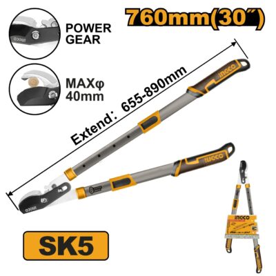 Foarfeca Pomi cu Maner Telescopic 650-850mm INGCO HLTS7608