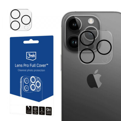 Folie de protectie Camera Spate 3MK Pro Full Cover pentru Apple iPhone 13 Pro, Sticla Securizata, Transparenta