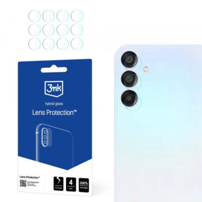 Folie de protectie Camera Spate 3MK Protection pentru Samsung Galaxy A15 5G A156, Sticla Flexibila, Set 4 bucati, Transparenta