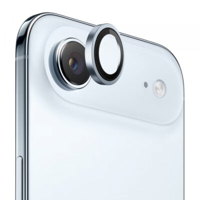 Folie de protectie Camera Spate Blueo Metal Frame pentru Apple iPhone 17 Air, Sticla Securizata, Bleu