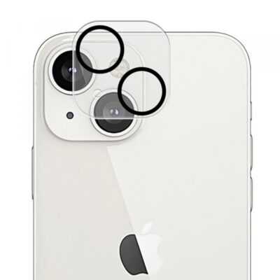 Folie de protectie Camera Spate Lito S+ pentru Apple iPhone 14 Plus / 14, Sticla Securizata, Neagra
