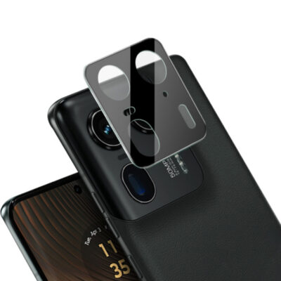 Folie de protectie Camera Spate Techsuit pentru Motorola Edge 50 Ultra, Sticla Securizata, Neagra
