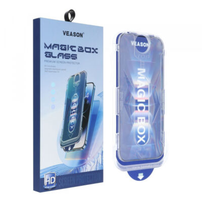 Folie de protectie Ecran Veason PRO pentru Apple iPhone 14 Pro, Sticla Securizata, Full Glue, 6D, Neagra