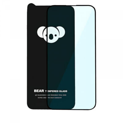 Folie de protectie Ecran Bear HD pentru Apple iPhone 15 Pro Max, Sticla Securizata, Full Glue, Neagra