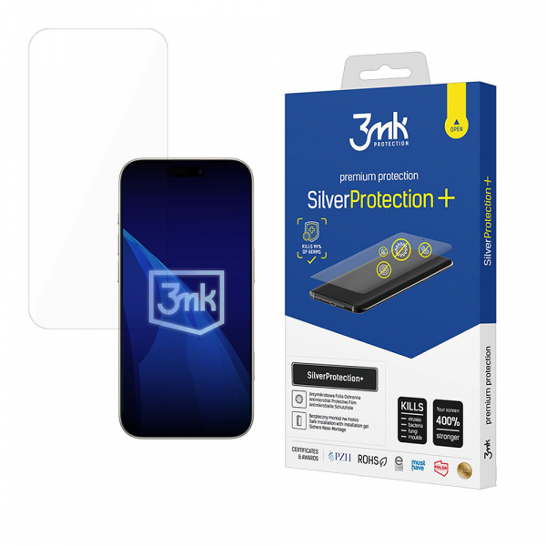 Folie de protectie Ecran 3MK Silver Protect+ pentru Apple iPhone 17 Pro Max, Plastic