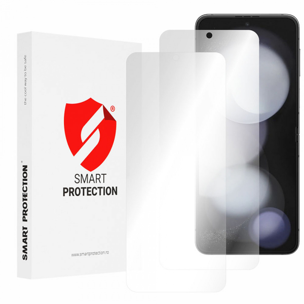 Folie de protectie Ecran Interior Smart Protection Premium Classic pentru Samsung Galaxy Z Flip5 F731, Plastic, Set 2 bucati