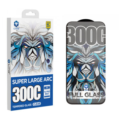 Folie de protectie Ecran Lito D+ Max 300C pentru Apple iPhone 16 Pro, Sticla Securizata, Full Glue