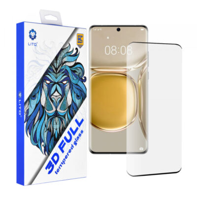 Folie de protectie Ecran Lito pentru Huawei P50 Pro, Sticla Securizata, Full Glue, 3D, Neagra