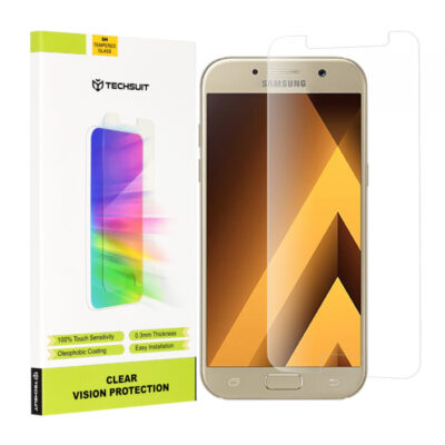 Folie de protectie Ecran Techsuit Clear Vision pentru Samsung Galaxy A5 (2017) A520, Sticla Securizata, Full Glue