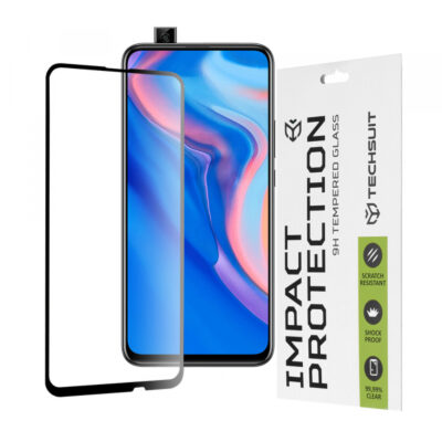 Folie de protectie Ecran Techsuit pentru Huawei Y9 Prime (2019) / P Smart Z, Sticla Securizata, Full Glue, 111D, Neagra