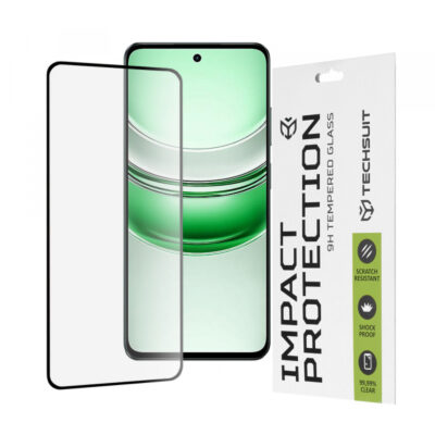 Folie de protectie Ecran Techsuit pentru Realme C71, Sticla Securizata, Full Glue, 111D, Neagra