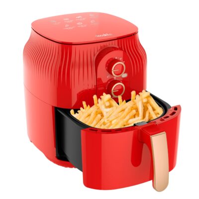 Friteuza cu Aer Cald 1400W 4.5L (Rosie)