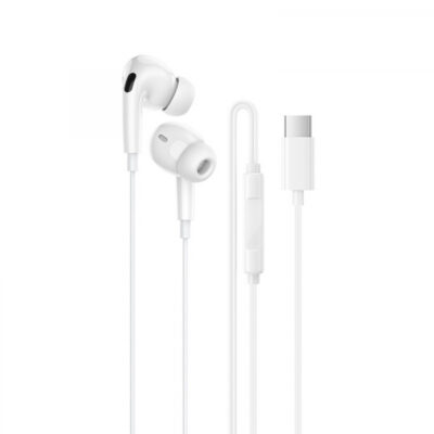 Handsfree USB-C Borofone BM100 Pro Fuente, Alb