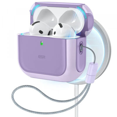 Husa ESR Orbit Hybrid pentru Apple AirPods 4, Mov
