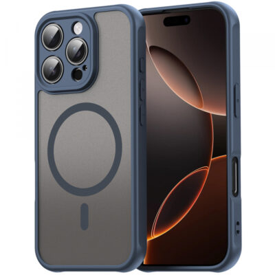 Husa MagSafe pentru Apple iPhone 11 Pro, Techsuit, HaloFrost II, Bleumarin