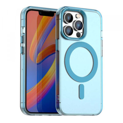 Husa MagSafe pentru Apple iPhone 12 Pro Max, Techsuit, CandyCase, Albastra