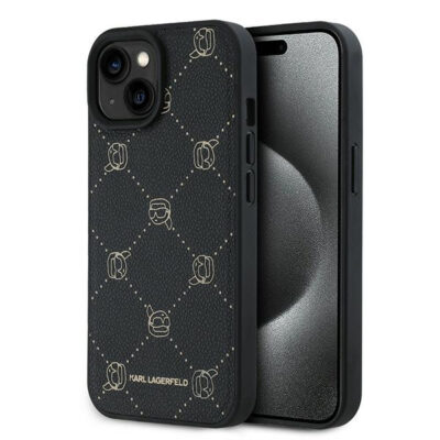 Husa MagSafe pentru Apple iPhone 15 Plus, Karl Lagerfeld, Karl’s Head, Neagra