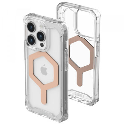 Husa MagSafe pentru Apple iPhone 15 Pro, Urban Armor Gear, Plyo, Roz Aurie