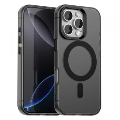 Husa MagSafe pentru Apple iPhone 16 Pro Max, Techsuit, CandyCase, Neagra