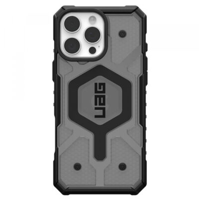 Husa MagSafe pentru Apple iPhone 16 Pro Max, Urban Armor Gear, Pathfinder Clear, Gri
