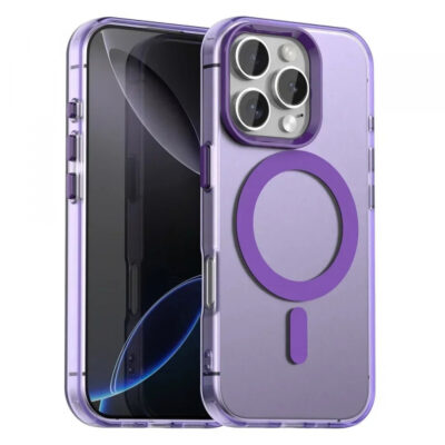 Husa MagSafe pentru Apple iPhone 16 Pro, Techsuit, CandyCase, Mov