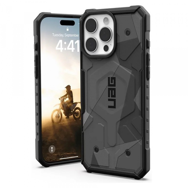 Husa MagSafe pentru Apple iPhone 16 Pro, Urban Armor Gear, Pathfinder SE Geo Camo, Camuflaj