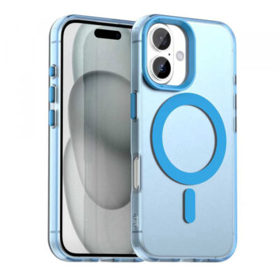 Husa MagSafe pentru Apple iPhone 16, Techsuit, CandyCase, Albastra