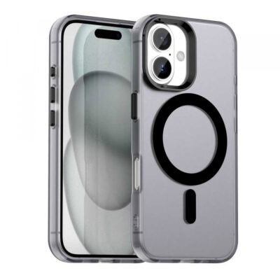Husa MagSafe pentru Apple iPhone 16, Techsuit, CandyCase, Neagra