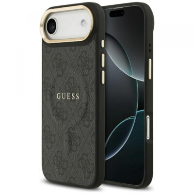 Husa MagSafe pentru Apple iPhone 17 Air, Guess, 4G Classic, Neagra