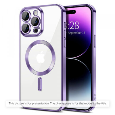 Husa MagSafe pentru Apple iPhone 17 Air, Techsuit, Luxury Crystal, Mov Deschis