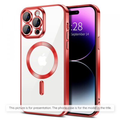 Husa MagSafe pentru Apple iPhone 17, Techsuit, Luxury Crystal, Rosie