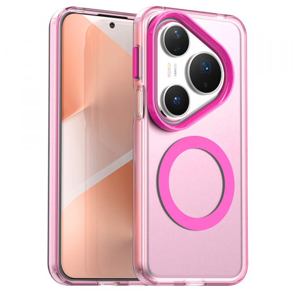 Husa MagSafe pentru Huawei Pura 80 Pro, Techsuit, CandyCase, Roz