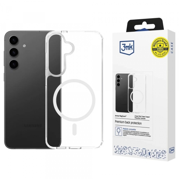 Husa MagSafe pentru Samsung Galaxy A16 5G A166 / A16 4G A165, 3MK, Armor MagCase, Transparenta