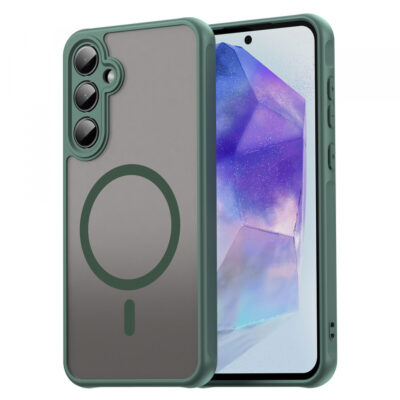 Husa MagSafe pentru Samsung Galaxy A35 5G A356, Techsuit, HaloFrost II, Verde