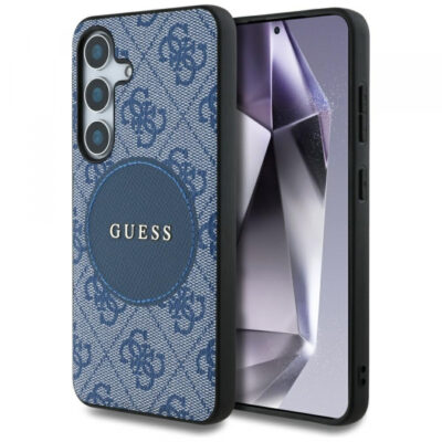 Husa MagSafe pentru Samsung Galaxy S25+ S936, Guess, 4G Circle Classic Logo, Albastra