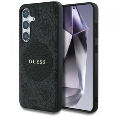 Husa MagSafe pentru Samsung Galaxy S25 S931, Guess, 4G Circle Classic Logo, Neagra
