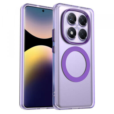 Husa MagSafe pentru Xiaomi Poco X7 / Redmi Note 14 Pro 5G, Techsuit, CandyCase, Mov