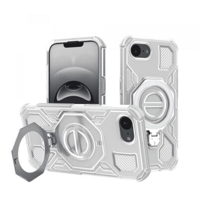 Husa pentru Apple iPhone 17e / 16e, Techsuit, Carbon Shield Pro, Alba