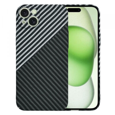 Husa pentru Apple iPhone 15 Plus, Techsuit, Carbonite FiberShell, Neagra Gri