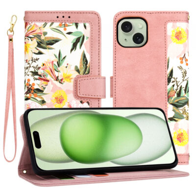 Husa pentru Apple iPhone 15 Plus, Techsuit, FlipCraft, Roz