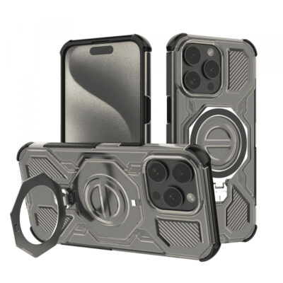 Husa pentru Apple iPhone 15 Pro, Techsuit, Carbon Shield Pro, Fumurie