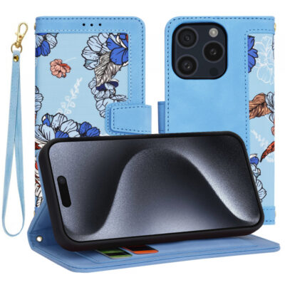 Husa pentru Apple iPhone 15 Pro, Techsuit, FlipCraft, Bleu