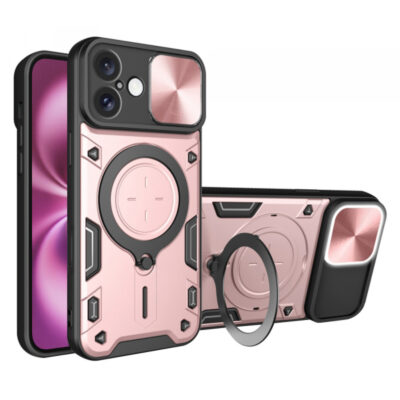 Husa pentru Apple iPhone 16 Plus, Techsuit, CamGuard Pro, Roz Aurie