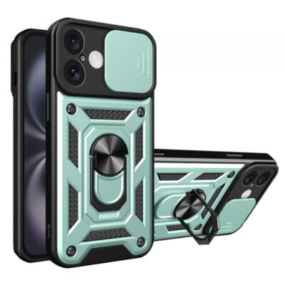 Husa pentru Apple iPhone 16 Plus, Techsuit, CamShield, Verde