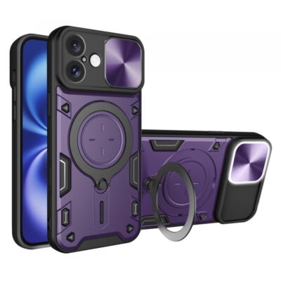 Husa pentru Apple iPhone 16, Techsuit, CamGuard Pro, Mov